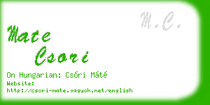 mate csori business card