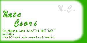 mate csori business card